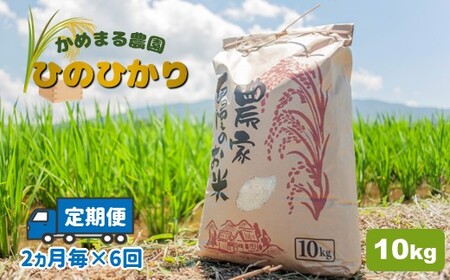 [ 定期便 6回 ] かめまる農園の「ひのひかり」10kg(2ヶ月毎×6回) | お米 米 おこめ こめ 白米 精米 ひのひかり ヒノヒカリ 定期 定期便 熊本県 玉名市