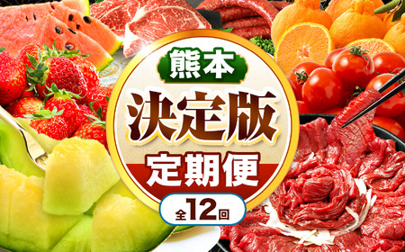 【 定期便 12回 】 熊本県 決定版 |（ いちご みかん 不知火 デコポン スイカ メロン あか牛 牛肉 海苔 焼き海苔 馬肉 ウインナー 馬刺し 餃子 ） 肉 果物 フルーツ くだもの 定期 定期便 熊本県 玉名市