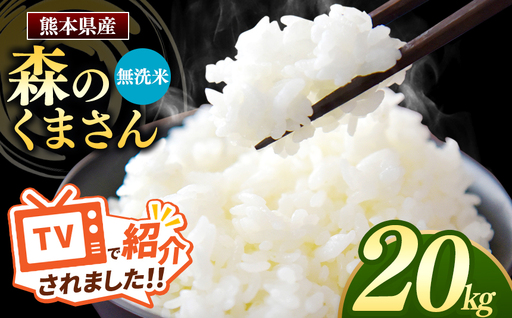 熊本県産 森のくまさん 無洗米 20kg