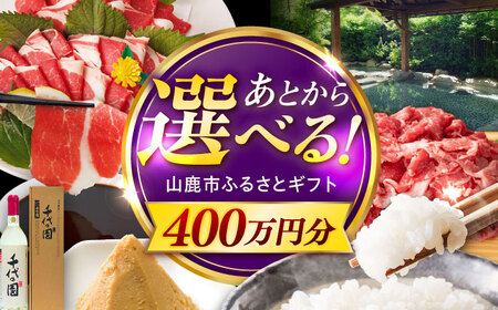 [あとから選べる]山鹿市ふるさとギフト 400万円分 米 牛肉 豚肉 馬刺し くまもと黒毛和牛 定期便 山鹿