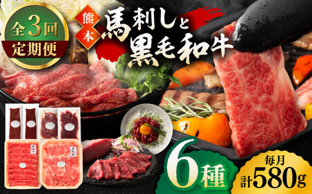 [3回定期便]「熊本特産馬刺しと熊本黒毛和牛」フジチクオリジナル贅沢食べ比べセット 3905[有限会社 スイートサプライなかぞの]