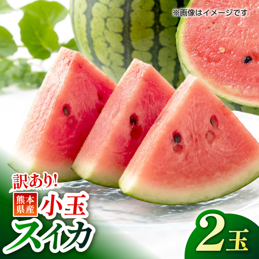 【訳あり】 小玉スイカ (2玉) すいか 小玉 フルーツ 果物 山鹿市 【くまふる】[ZBG092]