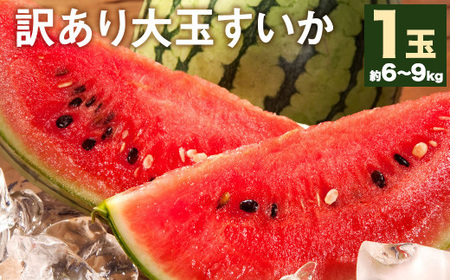訳あり 大玉すいか 1玉 約6kg〜9kg [5月下旬-7月下旬頃発送予定]
