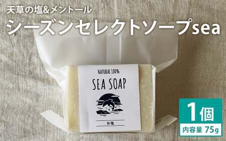 天草の塩&メントール 75g×1個 シーズンセレクトソープsea 石鹸 せっけん 石けん ソープ 洗顔ソープ 手作り 美容 スキンケア