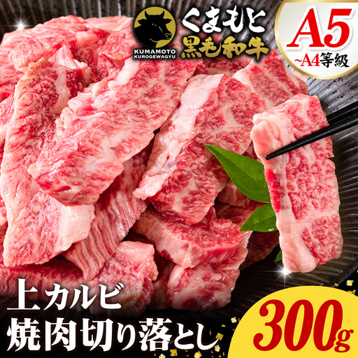 A4～A5等級 黒毛和牛 切り落とし 上 カルビ 焼肉 切り落とし 300g《7-14日以内に出荷予定(土日祝除く)》くまもと黒毛和牛 熊本県 菊池市 上カルビ 焼肉用 黒毛和牛 焼肉 肉 お肉 和牛 A5 A4 小分け