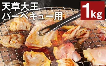熊本県産 天草大王 バーベキュー用 カット肉 1kg(5〜6人用)もも肉 むね肉 鶏肉 国産 地鶏