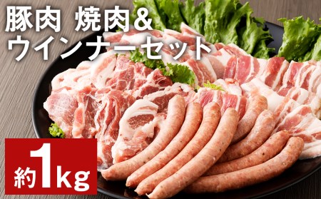 豚肉(金TONG)焼肉&ウインナー セット 計1kg 4種 食べ比べ 国産