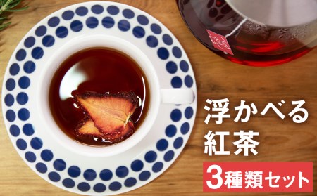 浮かべる 紅茶 シリーズ 3箱セット(3種類 各4包)フルーツティー 飲み比べ