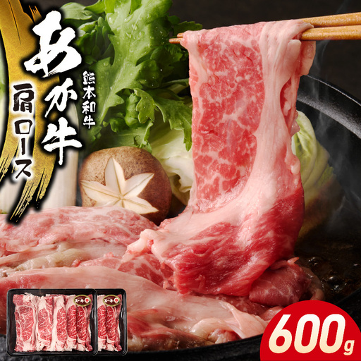 オアシス九州 熊本県産あか牛 肩ロース 600ｇ (300ｇ×2) _U117-0038