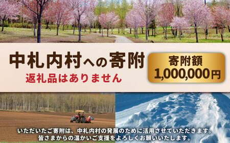 中札内村への寄附(返礼品はありません) 1口 1,000,000円 100万円 北海道 中札内村 寄附のみ 寄附 [038-0022]