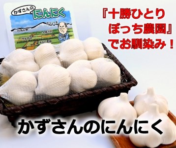 『十勝ひとりぼっち農園』でおなじみ！スゴ腕農家「かずさん」のにんにく８個入り[V1-3]