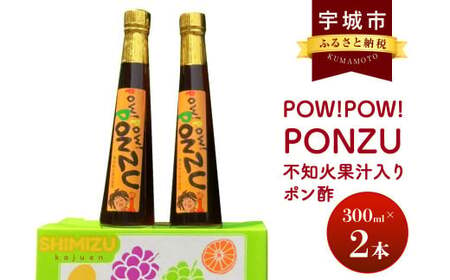 ポン酢 POW!POW!PONZU 不知火 果汁入りポン酢 300ml×2本[清水果樹園] 完熟不知火ポン酢 果汁ポン酢 不知火果汁ポン酢