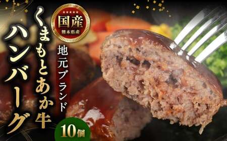 地元ブランド くまもとあか牛ハンバーグ 140g × 10個 計1400g くまもとあか牛 牛 あか牛 牛肉 ハンバーグ 熊本 国産 冷凍