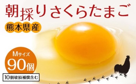 卵 朝採り さくら たまご 90個(Mサイズ)卵 10個破損補償含む