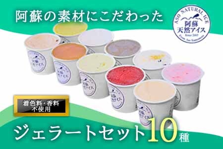 素材にこだわる★阿蘇天然アイス10種のジェラートセット(Ver2)