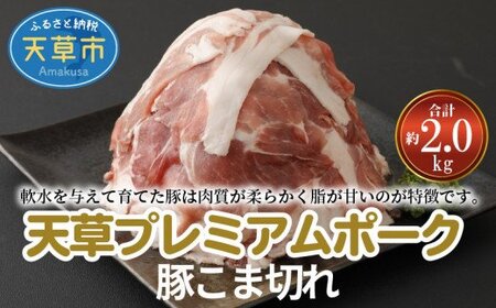 S058-021A_天草プレミアムポーク 豚こま切れ 約2.0kg(約500g×4パック)