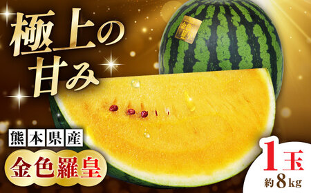 【2026年発送分 先行予約】【数量限定】金色羅皇 1玉入（約8kg） スイカ[AYAB061]