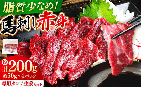 馬刺し赤身 計約200g(約50g×4パック) 熊本直送 赤身馬刺し 馬刺し 熊本馬刺し 馬刺し堪能 [株式会社 Foody's][AYAT014]