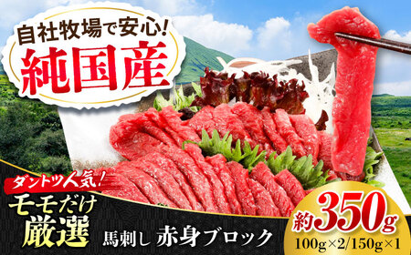 『純国産』熊本の味 赤身 馬刺し 約350g ブロック 冷凍 タレ付き 馬刺し 馬刺し 馬刺し 馬刺し 馬刺し [AYCN043]