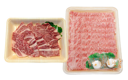 くまもと 黒毛和牛 和王 肩ロース 焼肉用・ロース すき焼き用 セット 計約800g(各1P)ロース 焼き肉 すき焼き [AYBR044]