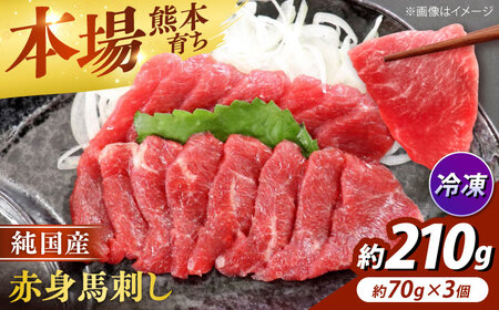 純国産馬 赤身馬刺し計約210g 馬刺し[AYDK006]