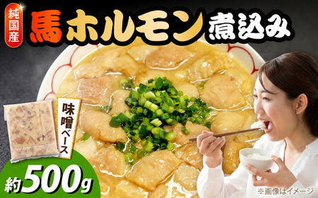 純国産馬 馬ホルモン煮込み 約500g 馬ホルモン[AYDK015]