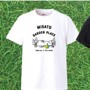 [美里町ガーデンプレイス]綿100%オリジナルTシャツ Landscape柄 [白][Mサイズ]