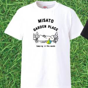 [美里町ガーデンプレイス]綿100%オリジナルTシャツ Landscape柄 [白][Lサイズ]