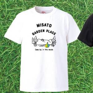 [美里町ガーデンプレイス]綿100%オリジナルTシャツ Landscape柄 [白][XLサイズ]