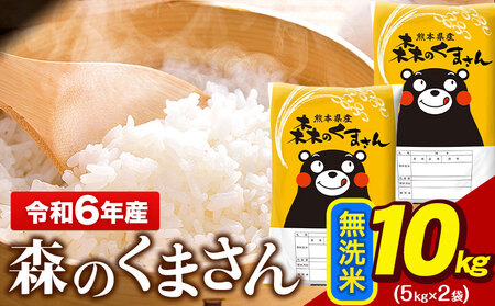 令和5年産 森のくまさん 無洗米 10kg 《7-14営業日以内に出荷予定(土日祝除く)》 5kg×2袋 熊本県産 米 精米 森くま 熊本県 玉東町