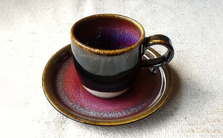 三池焼 コーヒーカップ&ソーサー