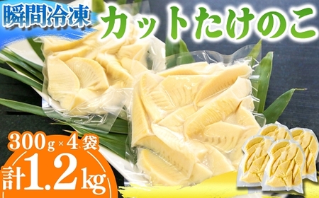 [先行受付]瞬間冷凍 カットたけのこ 計1.2kg(300g×4袋) 令和8年産 4月下旬から 熊本県 南関町産 無添加 和食 素材 野菜 小分け 個包装 筍 タケノコ