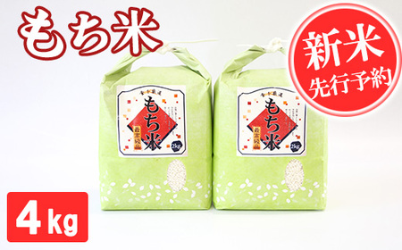 [令和7年産]もち米 4kg 精米 熊本県 南関町産 産地直送 餅 赤飯 おこわ 12月初旬よりお届け