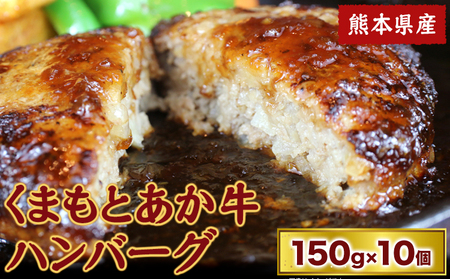 【希少和牛】ハンバーグ 熊本県産 あか牛ハンバーグ 150g × 10個 長洲501 牛肉 あか牛 長洲町 《90日以内に出荷予定(土日祝除く)》