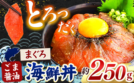 "とろだく" ごま醤油 海鮮丼 まぐろ 約 250g | 熊本県 和水町 くまもと なごみ 魚 海鮮 肥後 海鮮丼 スライス 冷凍 漬け さかな 漬け丼 小分け 数量限定 人気 熊本県 熊本