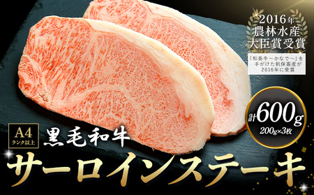 A5 A4 ランク 厳選 くまもと黒毛和牛 サーロインステーキ 600g(約200g×3枚)《30日以内に出荷予定(土日祝除く)》 熊本県 大津町 和牛焼肉LIEBE サーロイン ステーキ 冷蔵 リーベ