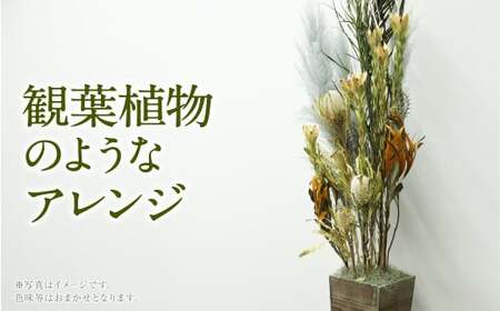 観葉植物のような アレンジ(縦約160cm×横約70cm×幅約70cm)ドライアレンジ ドライフラワー