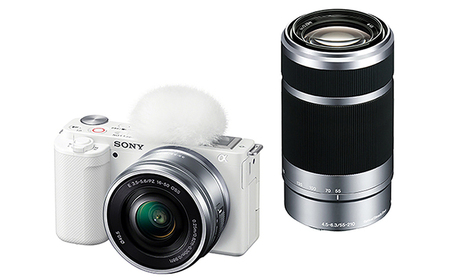 【ホワイト】【台数限定】ソニー VLOGCAM ZV-E10Y ダブルズームレンズキット / カメラ カメラ本体 デジタルカメラ 一眼レフカメラ ミラーレスカメラ