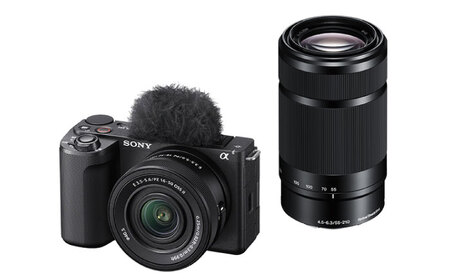 [ブラック]ソニー VLOGCAM ZV-E10II ダブルズームレンズキット ZV-E10M2X / カメラ カメラ本体 デジタルカメラ 一眼レフカメラ ミラーレスカメラ