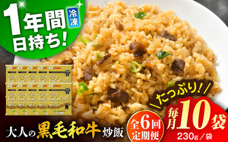 【全6回定期便】熊本県産 こだわり炒飯 大人の黒毛和牛炒飯 計2.3kg (230g×10) 冷凍食品 炒飯 [BHCS020]