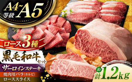くまもと黒毛和牛「藤彩牛」 ロース食べ比べセット 計約1.2kg 牛肉 ロース[BHAD127]