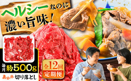 全12回定期便 あか牛 切り落とし 約500g 切り落とし BHCY004