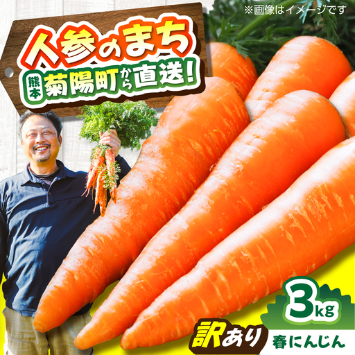 [訳あり]菊陽春にんじん 3kg / にんじん アロマレッド 翔彩 菊陽にんじん 西洋にんじん ニンジン 人参 野菜 熊本 菊陽 わけあり [マツモト:ファーム][BHDH004]