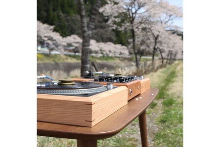 [Higo Beat]小国杉 ターンテーブル 木枠