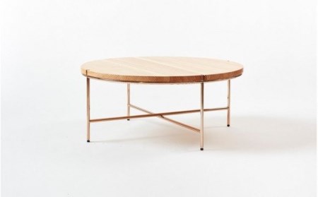 [FIL]コーヒーテーブル MASS Series 900 Coffee Table -Natural Wood & Copper Frame-