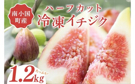 南小国産 ハーフカット冷凍イチジク 1.2kg(農薬・化学肥料不使用) 冷凍 イチジク ハーフカット いちじく 無花果 フルーツ 果物 農薬不使用 化学肥料 大容量 お菓子作り 調理 ジャム コンポート スムージー 美容 健康 食物繊維 熊本 南小国町 送料無料