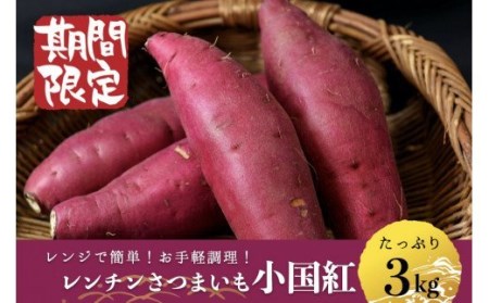 [先行予約]令和6年収穫・レンジ用甘藷「小国紅」3kg(2本入×8袋)