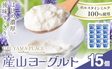 ホルスタインミルク 100% 使用 産山ヨーグルト15個 株式会社UBUYAMAPLACE[30日以内に出荷予定(土日祝除く)]熊本県 阿蘇郡 産山村 ヨーグルト 乳製品 ホルスタイン 朝食 おやつ デザート