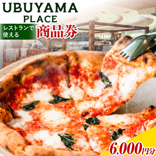 UBUYAMA PLACE レストラン 商品券 6000円 [30日以内に出荷予定(土日祝除く)]熊本県 産山村 チケット イタリアン ピザ 観光 プレゼント 贈り物 ギフト 金券 送料無料 産山 プレイス ランチ