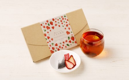 浮かべるイチゴ紅茶 2箱セット ( 紅茶 約1.5g 苺スライス 約3g ) 合計8セット